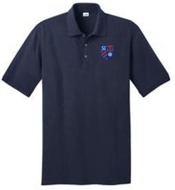 Ring Spun Pique Polo, Deep Navy